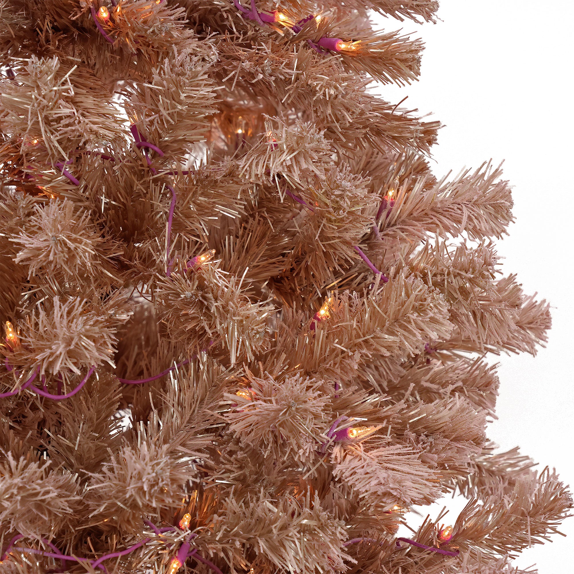 National Tree 7 Foot Full Flocked Prelit Christmas Tree, Rose Gold (For Parts) - VMInnovations