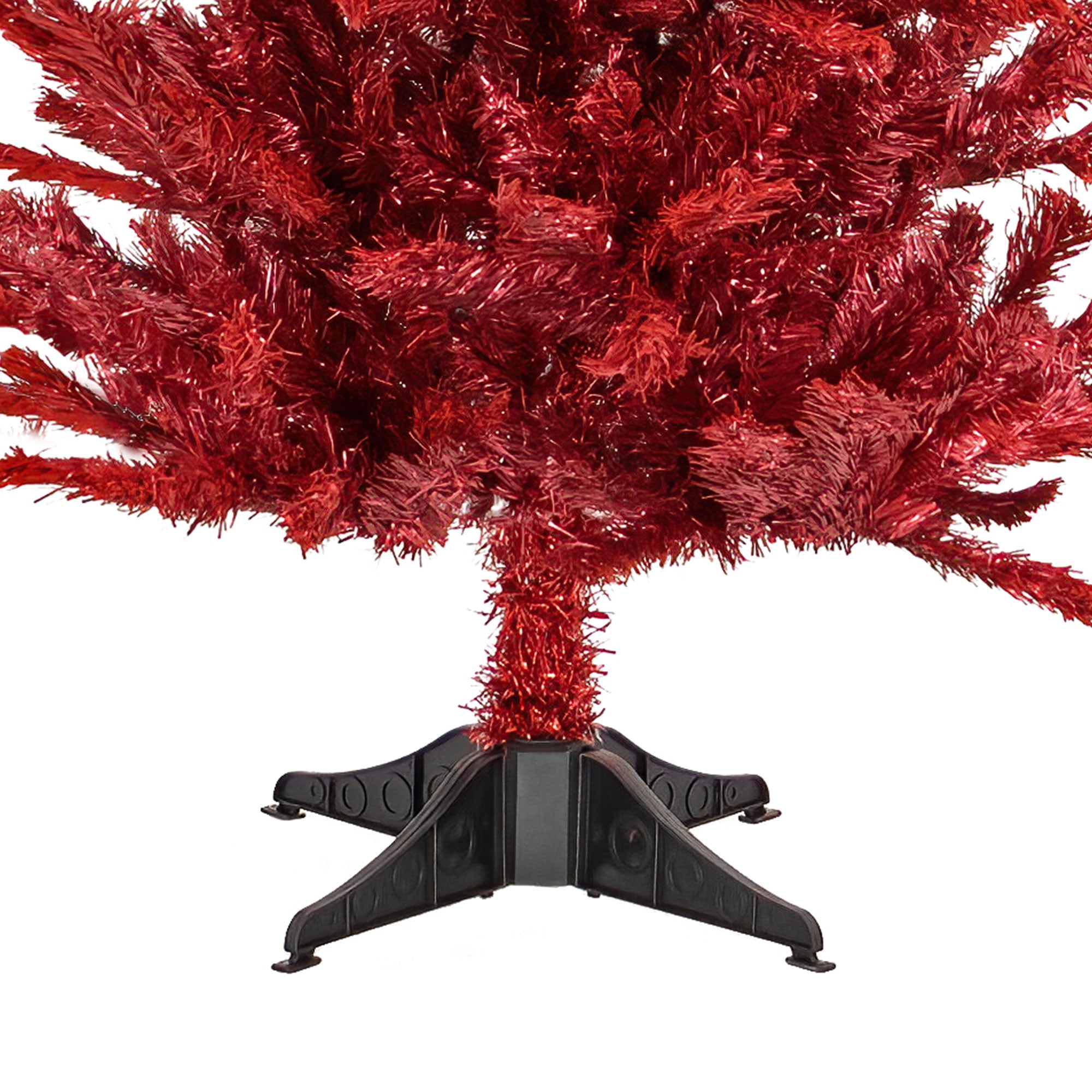 National Tree Company 4ft Full Unlit Artificial Christmas Tree, Red (Used) - VMInnovations