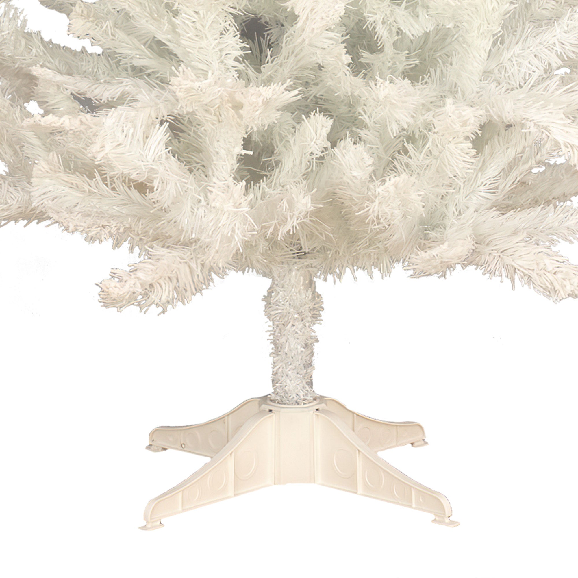 4 Ft Full Unlit Artificial Christmas Holiday Tree, White (Open Box) - VMInnovations