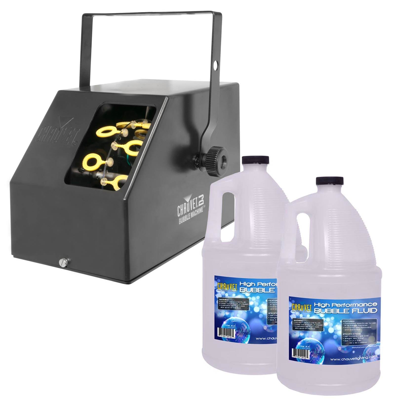NEW! CHAUVET DJ B-250 Compact Bubble Machine Effect + 2 Gallons BJU Bubble Fluid