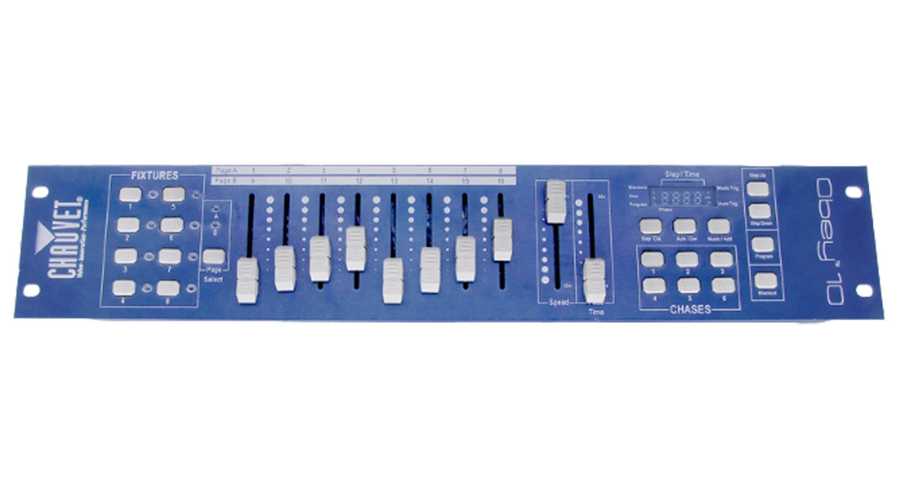 NEW! Chauvet OBEY 10 DMX-512 8 Lights Lighting Controller + DMX3P25FT DMX Cable