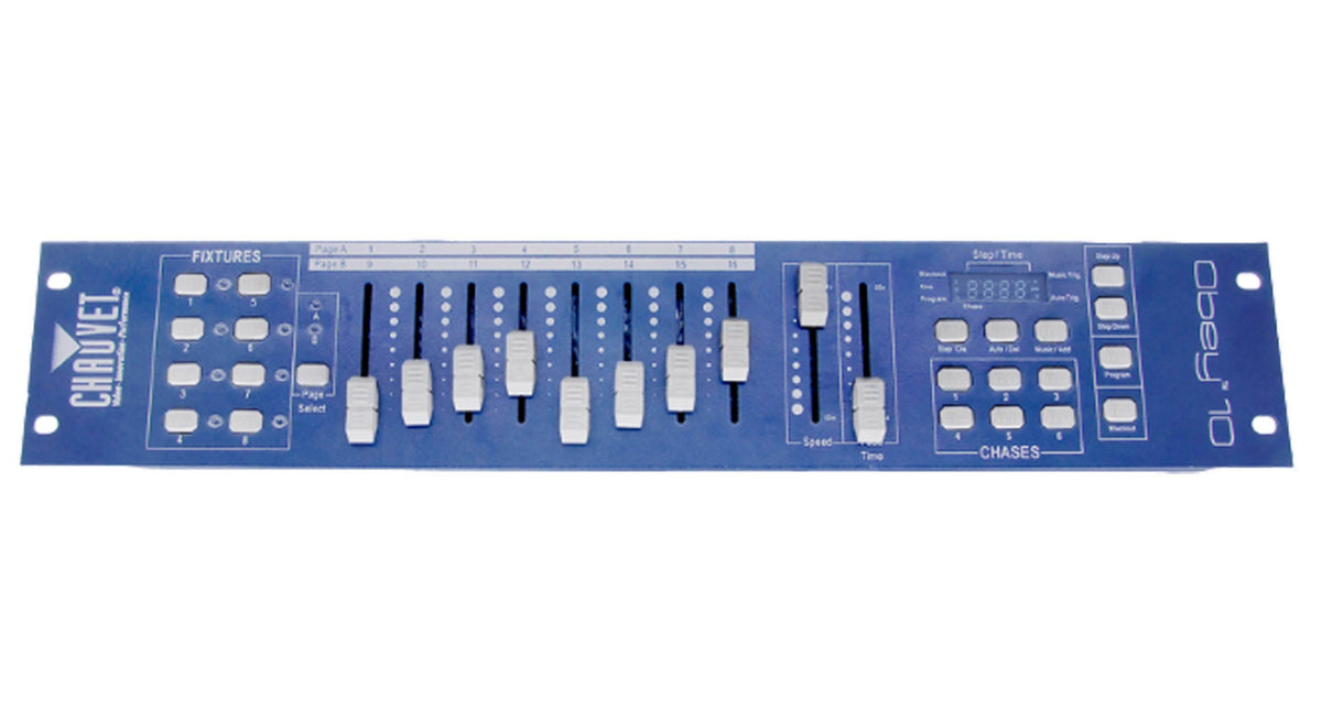 NEW! Chauvet OBEY 10 DMX-512 8 Lights Lighting Controller + DMX3P25FT DMX Cable