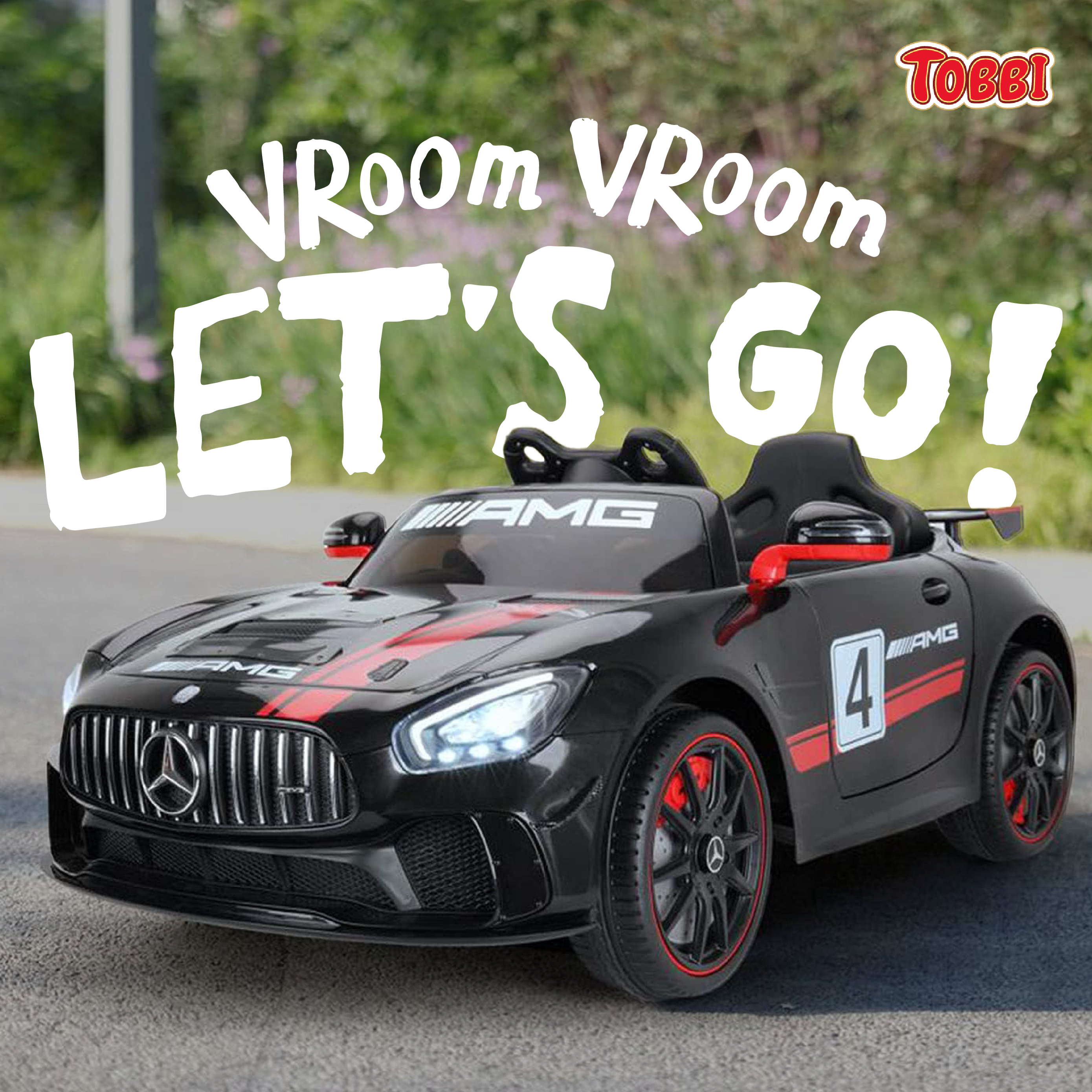 TOBBI 12V Kids Battery-Powered Ride On Toy Mercedes-Benz Car, Black (Open Box) - VMInnovations