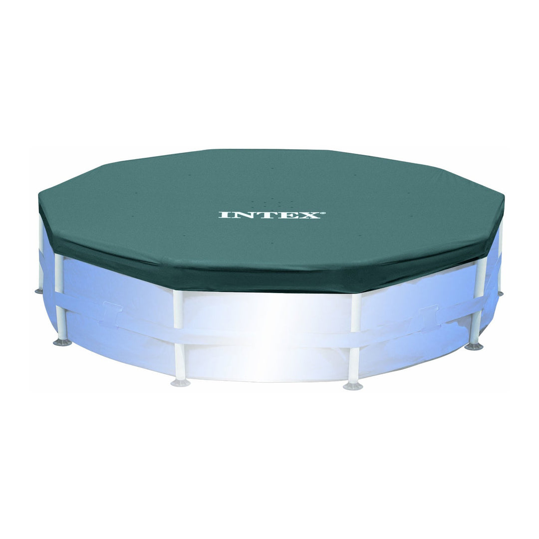 Intex 15 Foot Round Frame Easy Set Above Ground Swimming Pool Cover (2 Pack) - VMInnovations