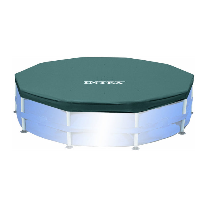 Intex 15 Foot Round Frame Easy Set Above Ground Swimming Pool Cover (2 Pack) - VMInnovations