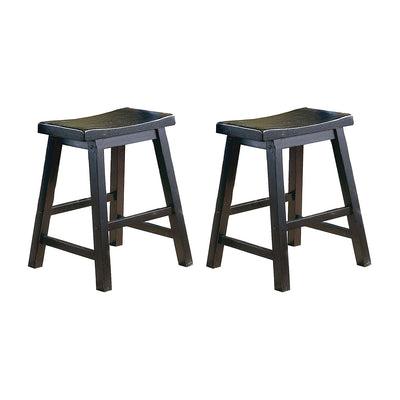 Homelegance 18 Inch Dining Height Wooden Bar Stool Saddle Seat Barstool (Used)