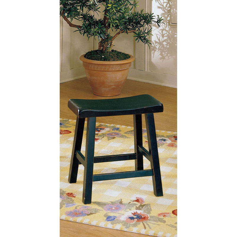 Homelegance 18 Inch Dining Height Wooden Bar Stool Saddle Seat Barstool (Used)