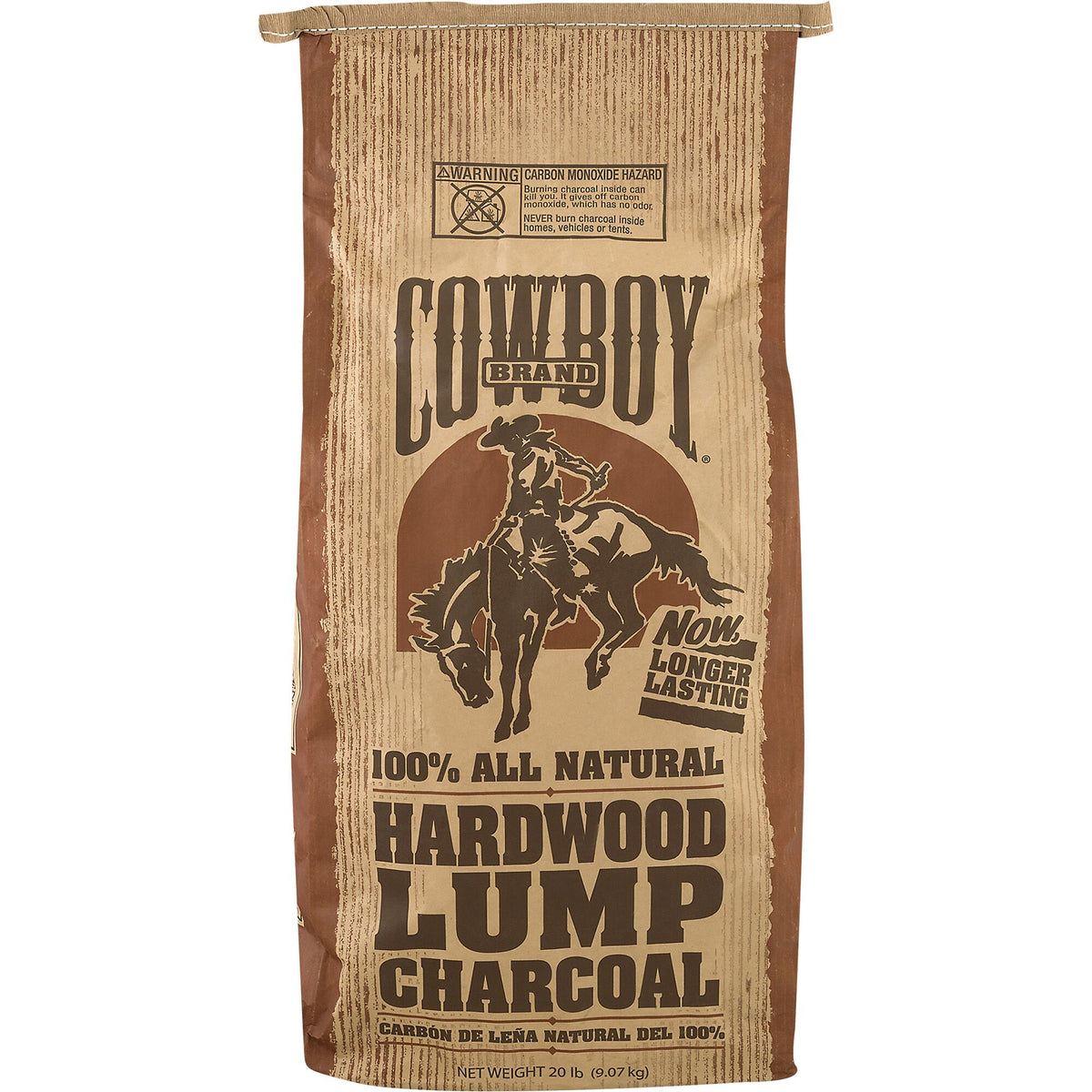 Cowboy Natural Hardwood Lump Charcoal for Grilling and Smoking, 20 Pound Bag (Open Box)