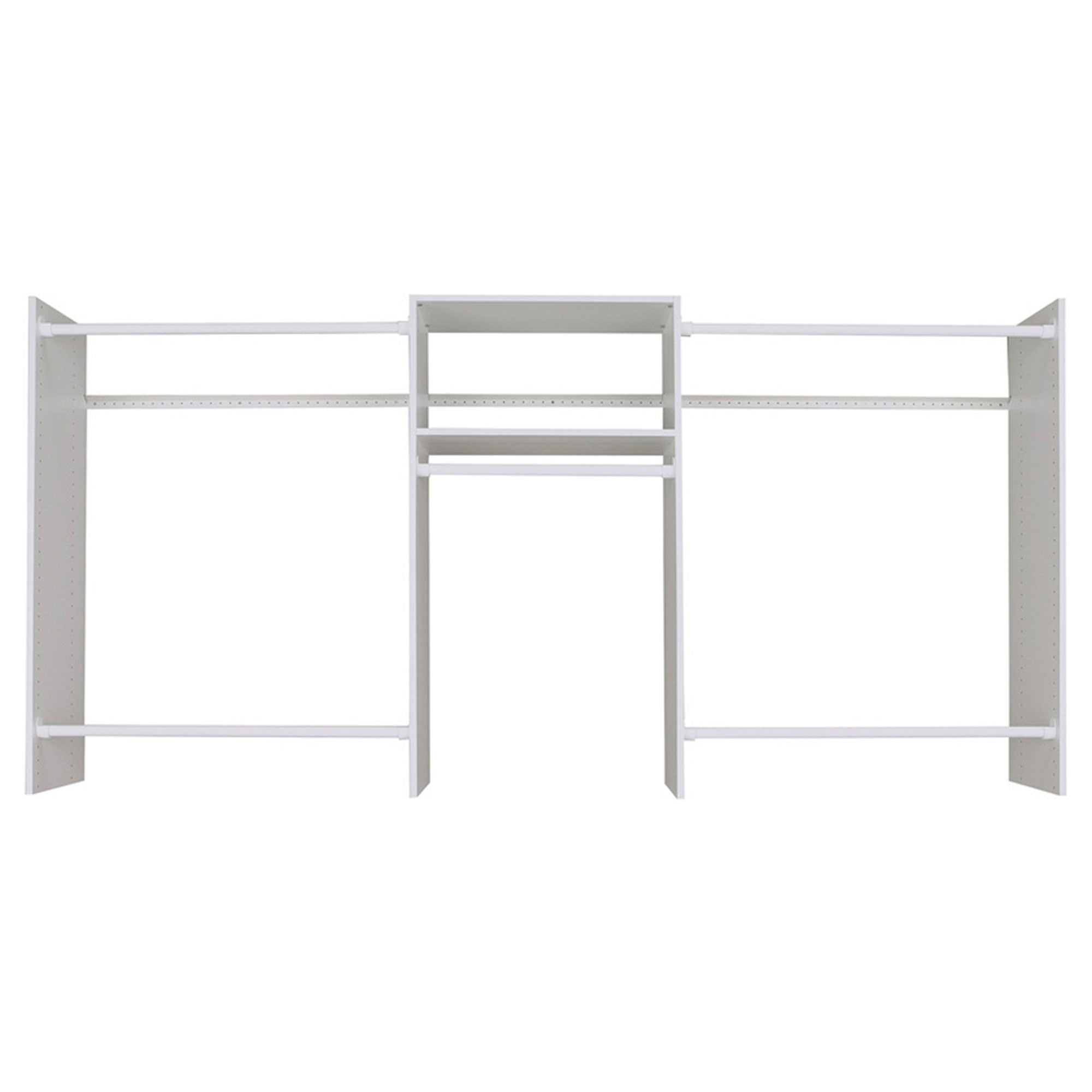 Easy Track 2 Shelf Basic Storage Starter Closet Organizer System, Honey Blonde