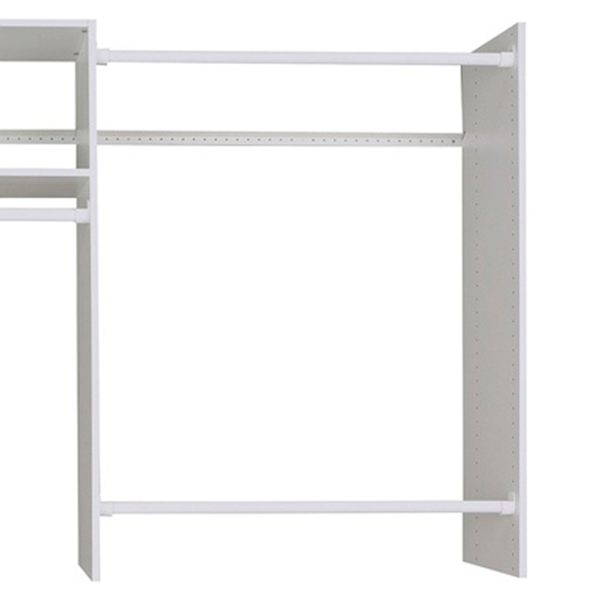 Easy Track 2 Shelf Basic Storage Starter Closet Organizer System, Honey Blonde