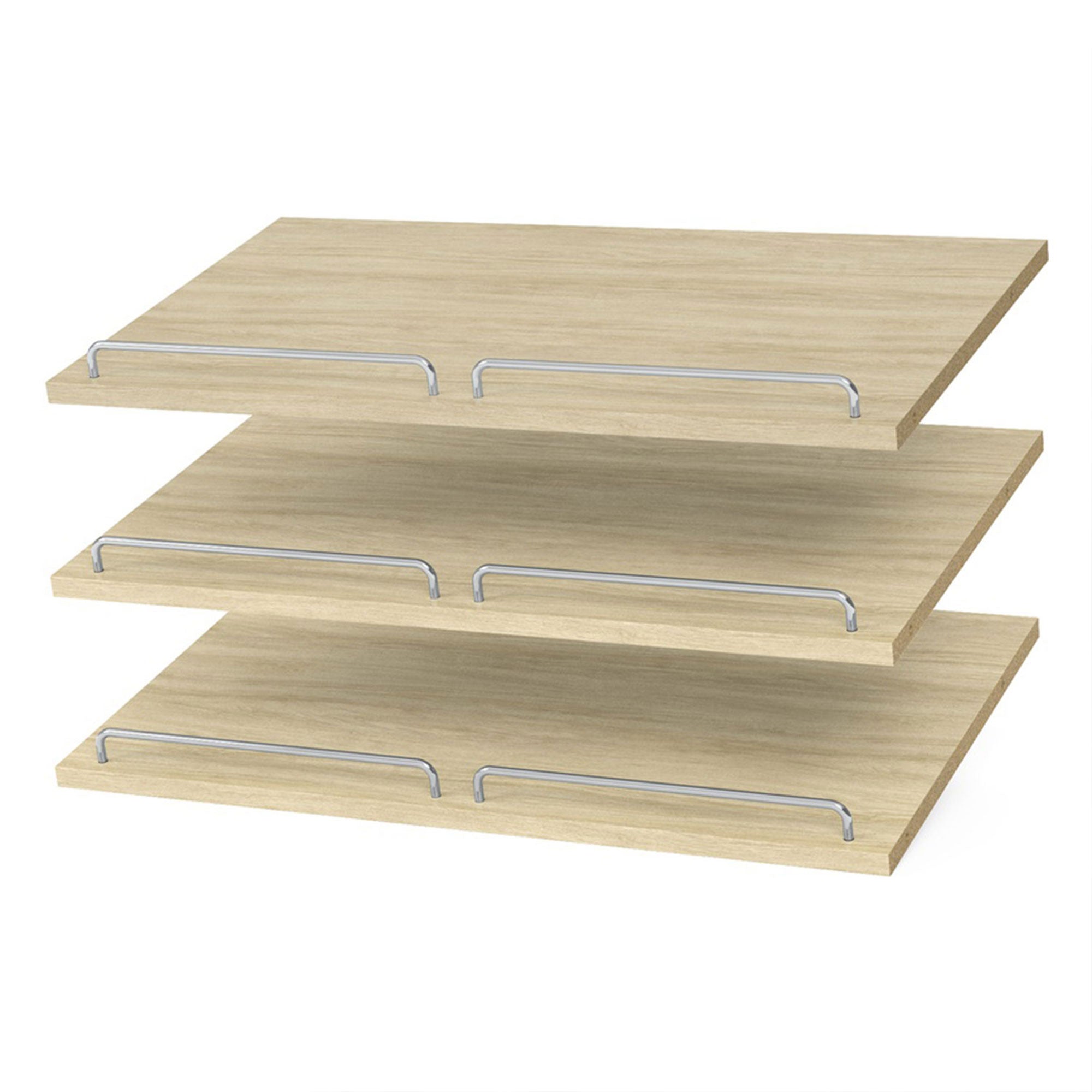 Easy Track Deluxe Dual Tower Closet Shelf Organizer Storage System, Honey Blonde - VMInnovations