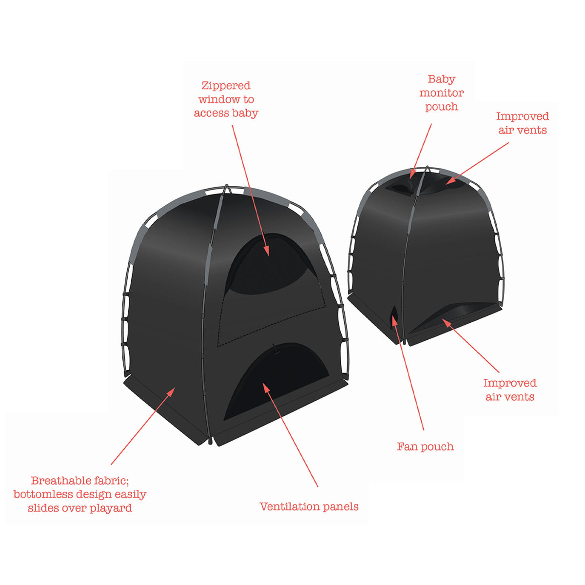 SlumberPod Privacy Pod Blackout Canopy Travel Sleep Space, Age 4 Months and Up - VMInnovations