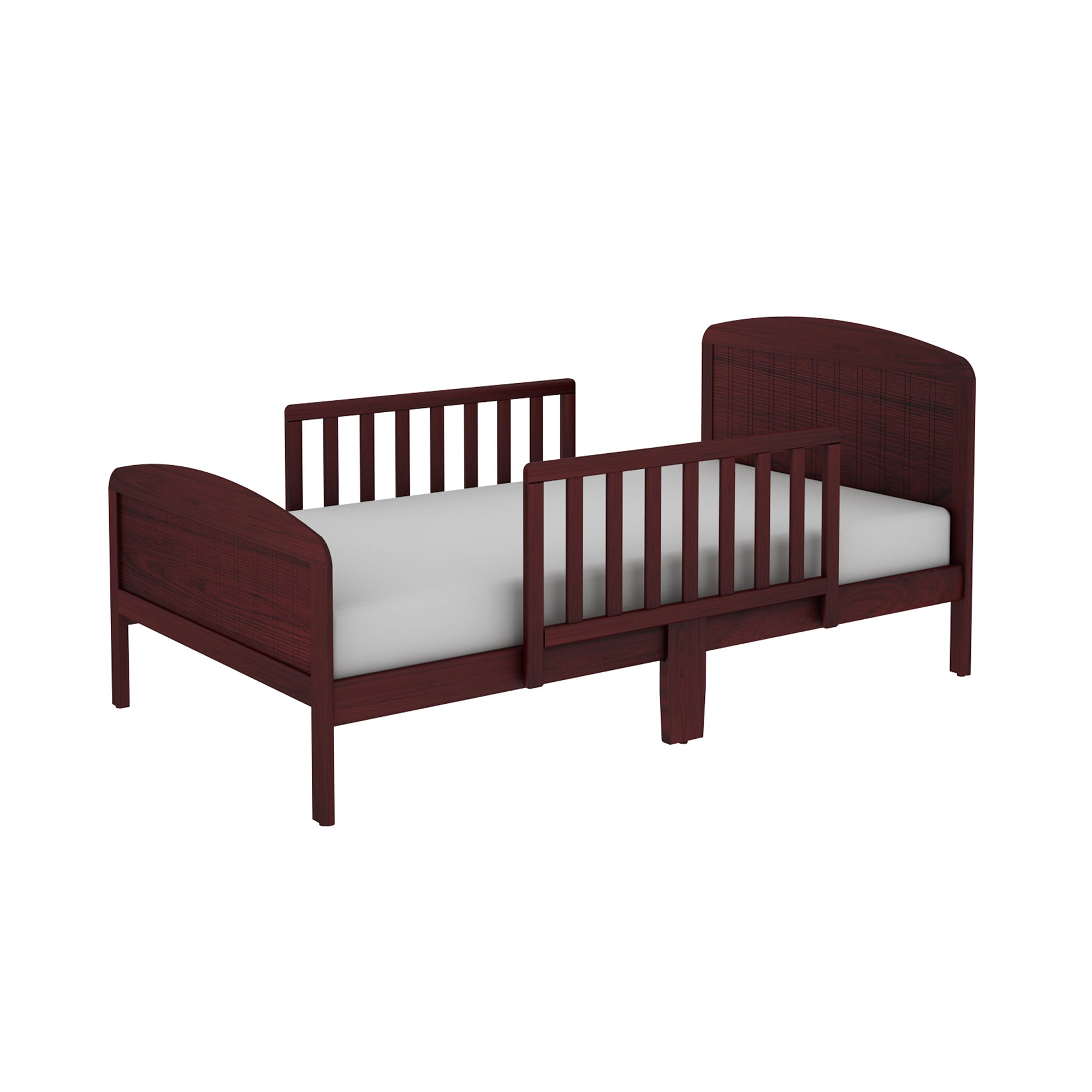 Rack Furniture Harrisburg Solid Wood Toddler Kids Bed with Side Rails, Cherry