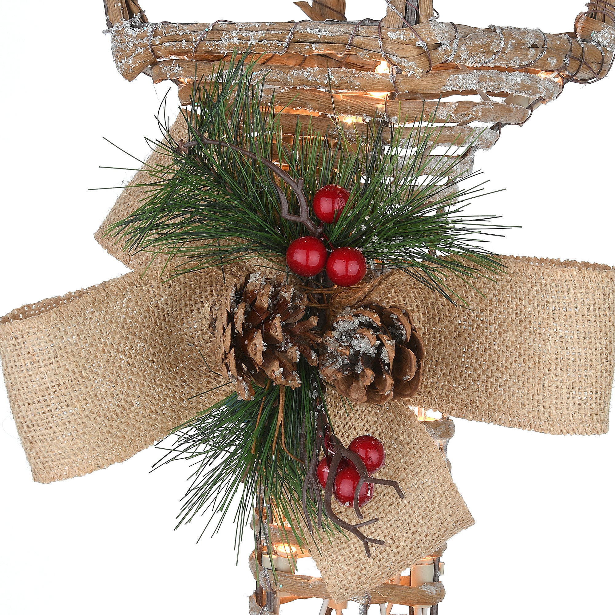 60" Holiday Vine Lamppost Outdoor Decoration w/LED Lights (Used) - VMInnovations
