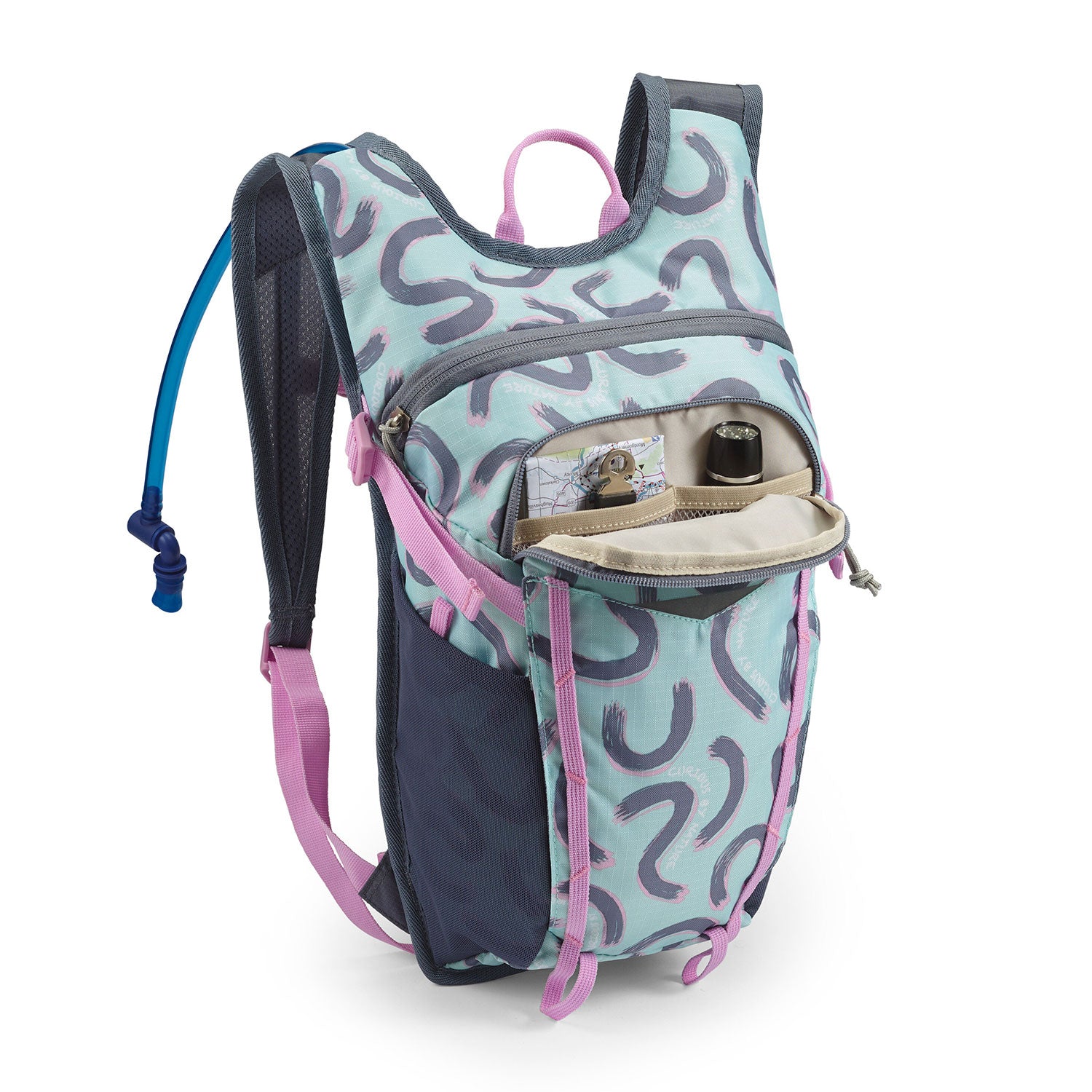 High Sierra Hydrahike 2.0 8L Youth Hydration Backpack for Hiking, Curious Teal