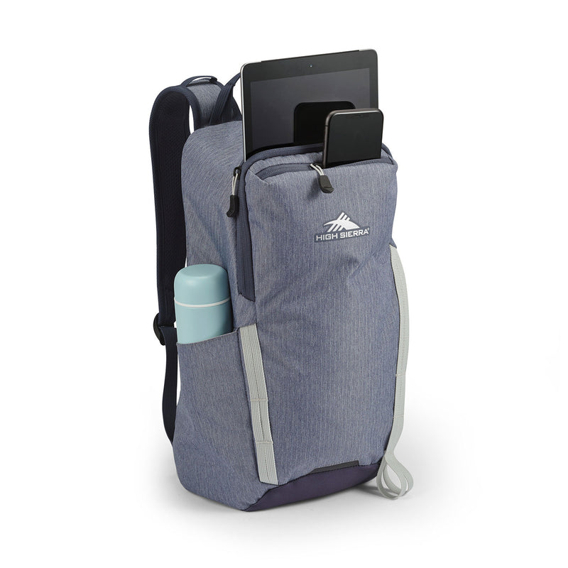 High Sierra Backpack for Everyday Hiking and Biking, Grey Blue (Open Box)