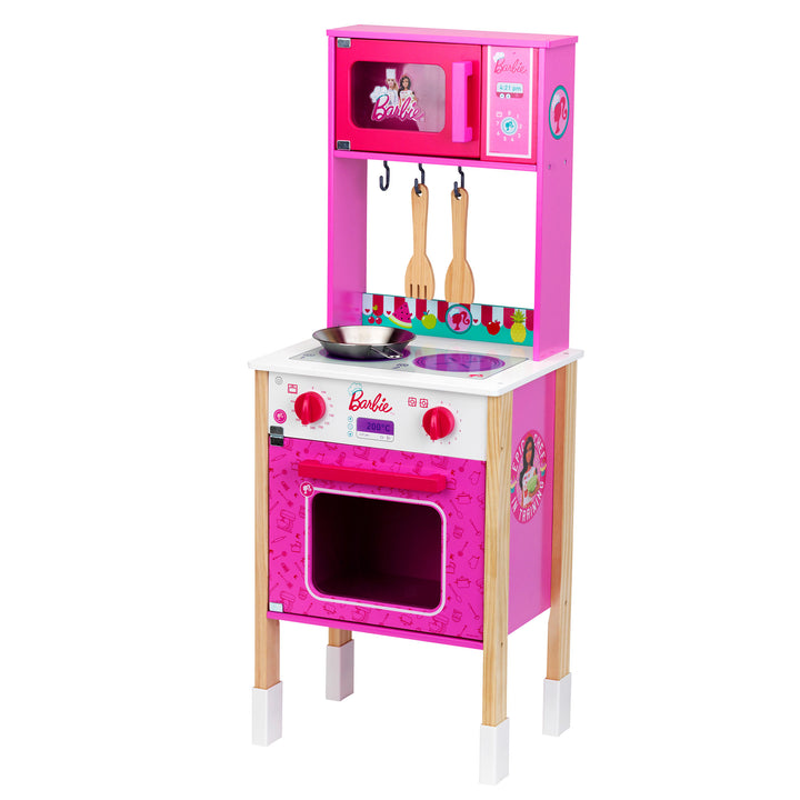 Theo Klein Barbie Epic Chef Wooden Pretend Play Toy Kitchen Playset for Kids 3+ - VMInnovations