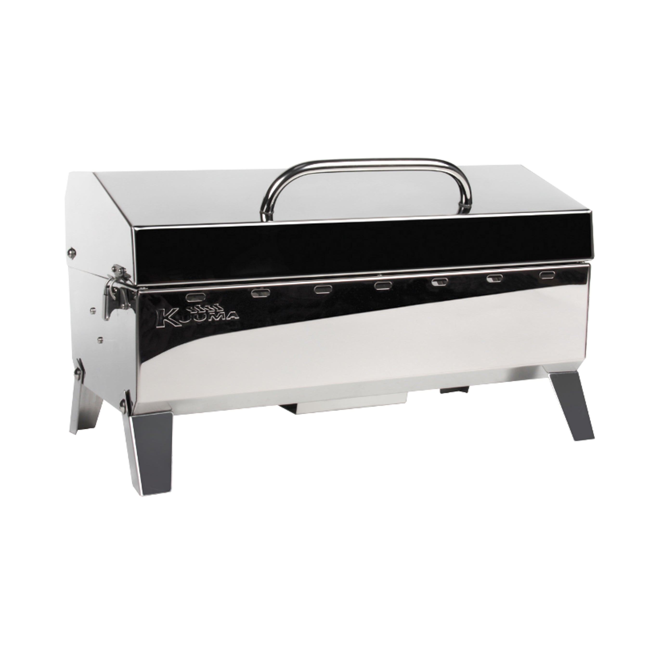 Kuuma Stow N' Go Portable Stainless Steel Charcoal Grill w/Fold Legs (Open Box) - VMInnovations