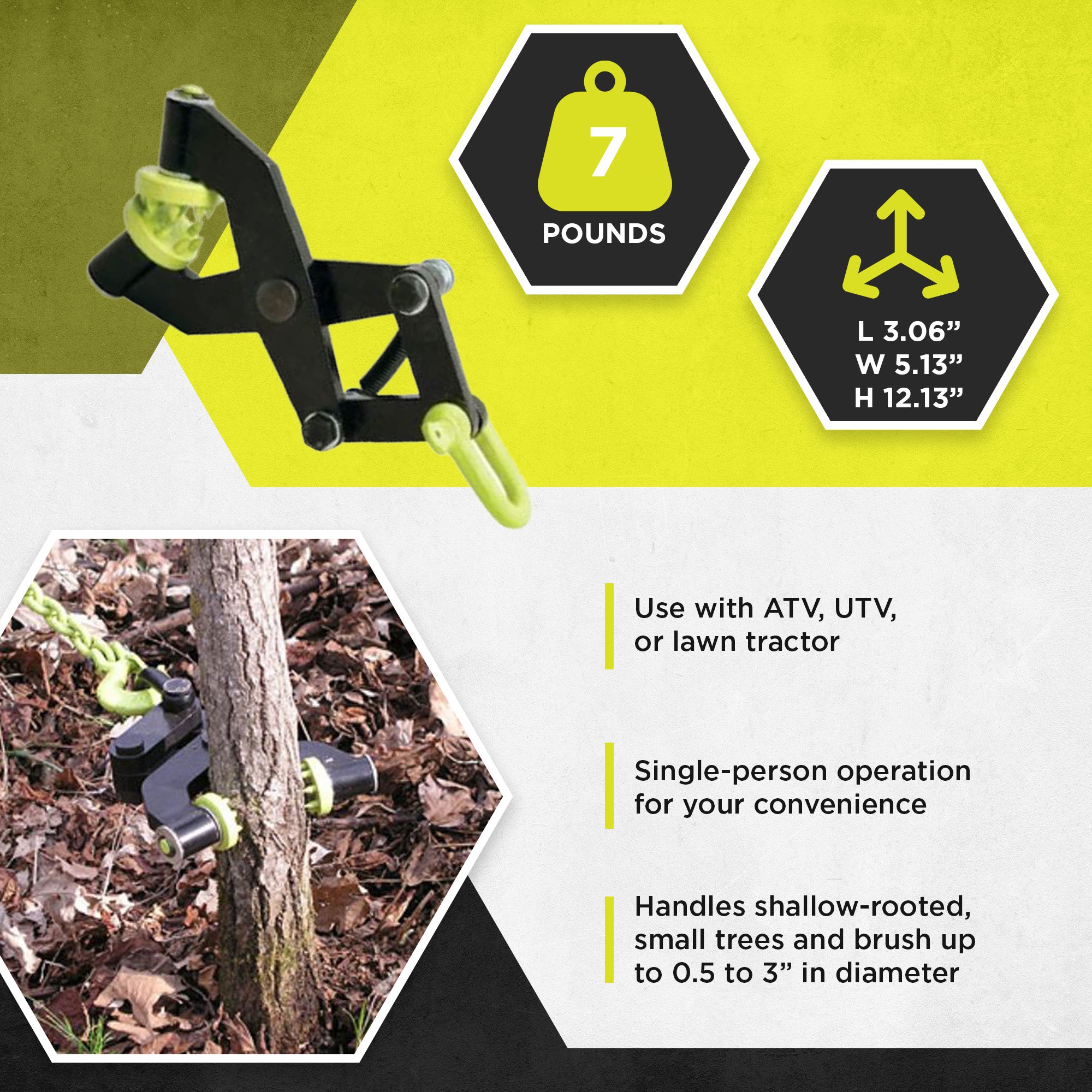 Brush Grubber BG-01 Original Brush & Small Tree Stump Root Remover (Open Box) - VMInnovations