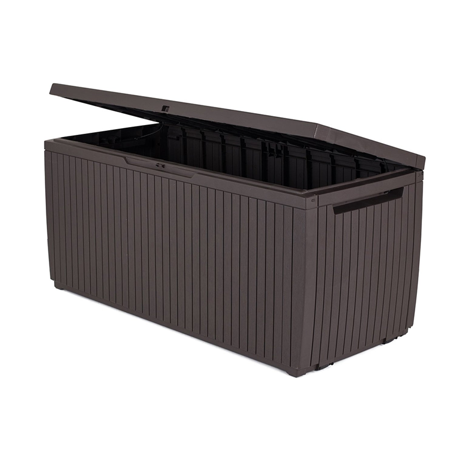 Keter Springwood 80 Gallon Resin Outdoor Storage Deck Box, Anthracite (Open Box)