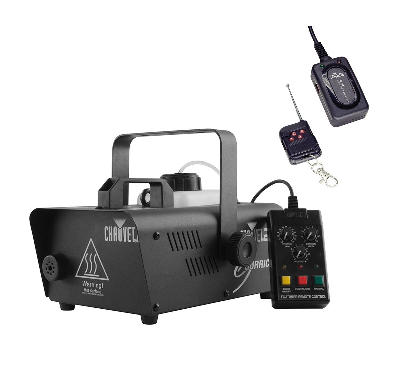 Chauvet DJ Hurricane 1200 Pro 1 Liter Fog Smoke Machine w/ FC-W Wireless Remote