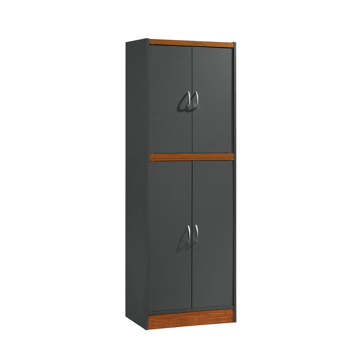 Hodedah Dining Room Storage 4 Door Kitchen Pantry China Cabinet (For Parts)