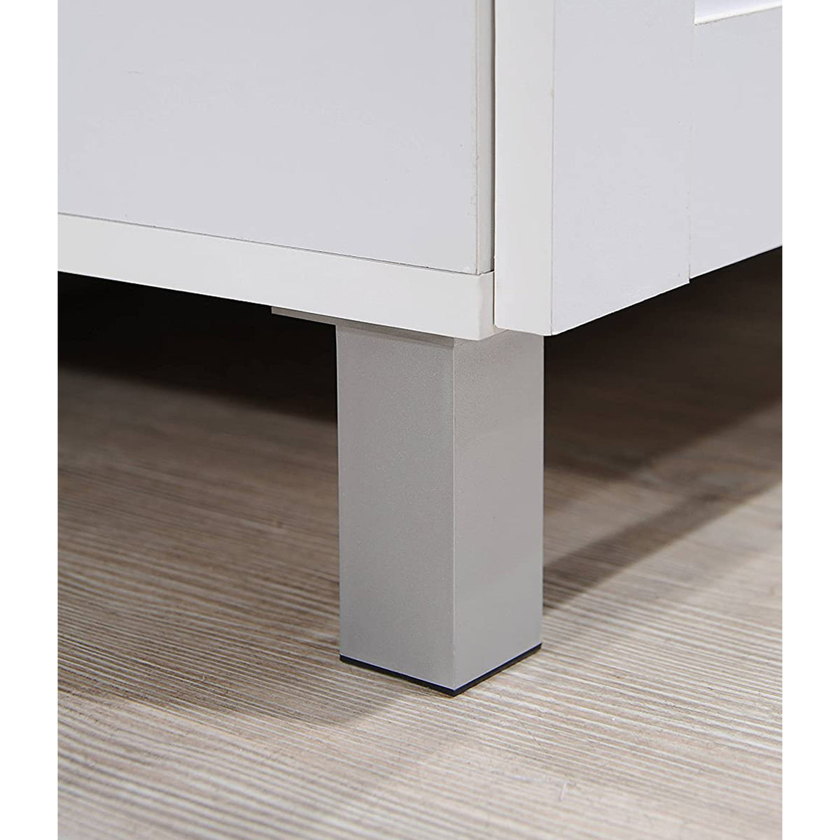 Hodedah HIK92 Kitchen China Cabinet with Transparent Doors and 4 Shelves, White