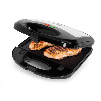 Salton SM1543 3 In 1 Non Stick Grill Sandwich & Waffle Maker, Stainless Steel