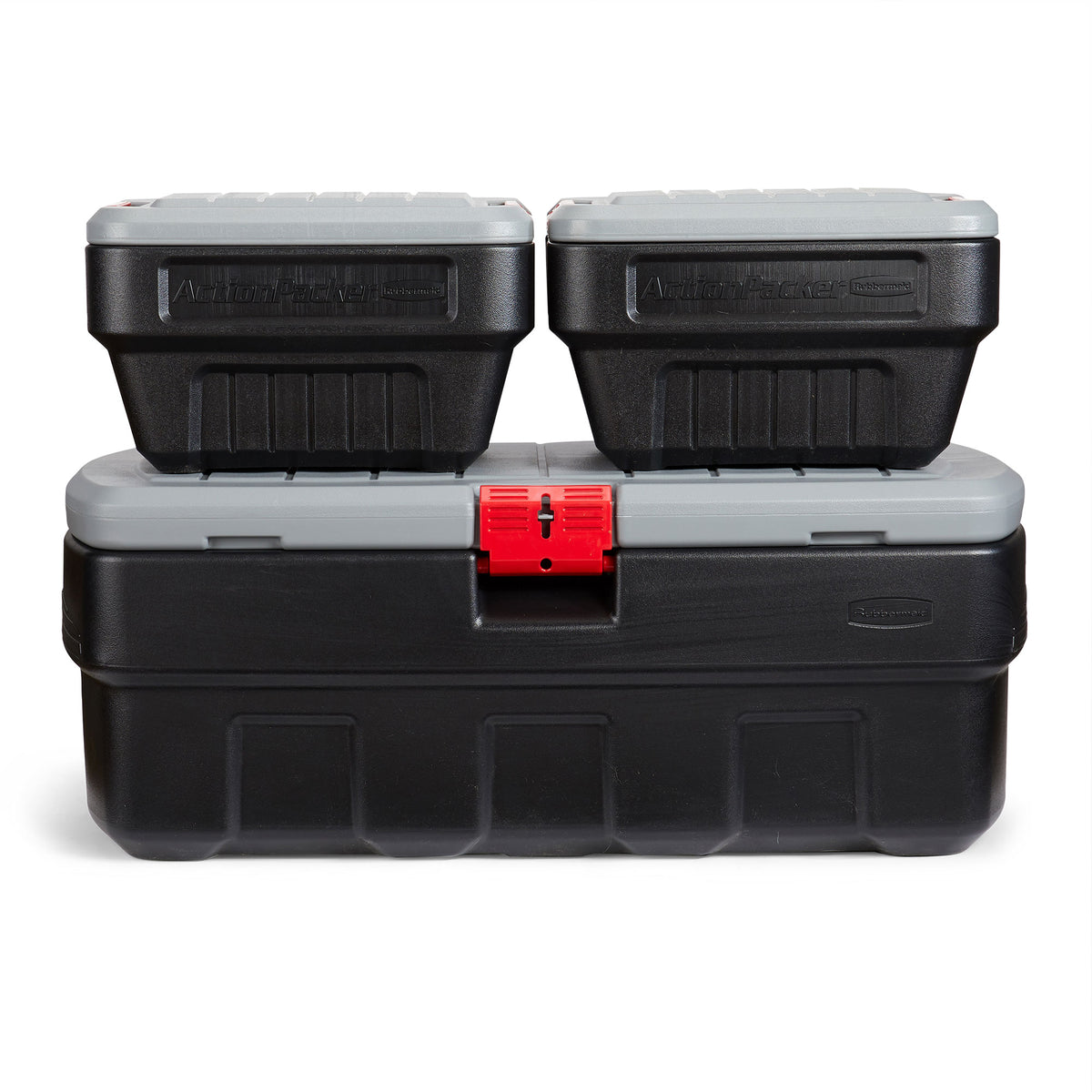Rubbermaid 48 & 8 Gal Action Packer Lockable Latch Storage Box Tote Bundle(Used)