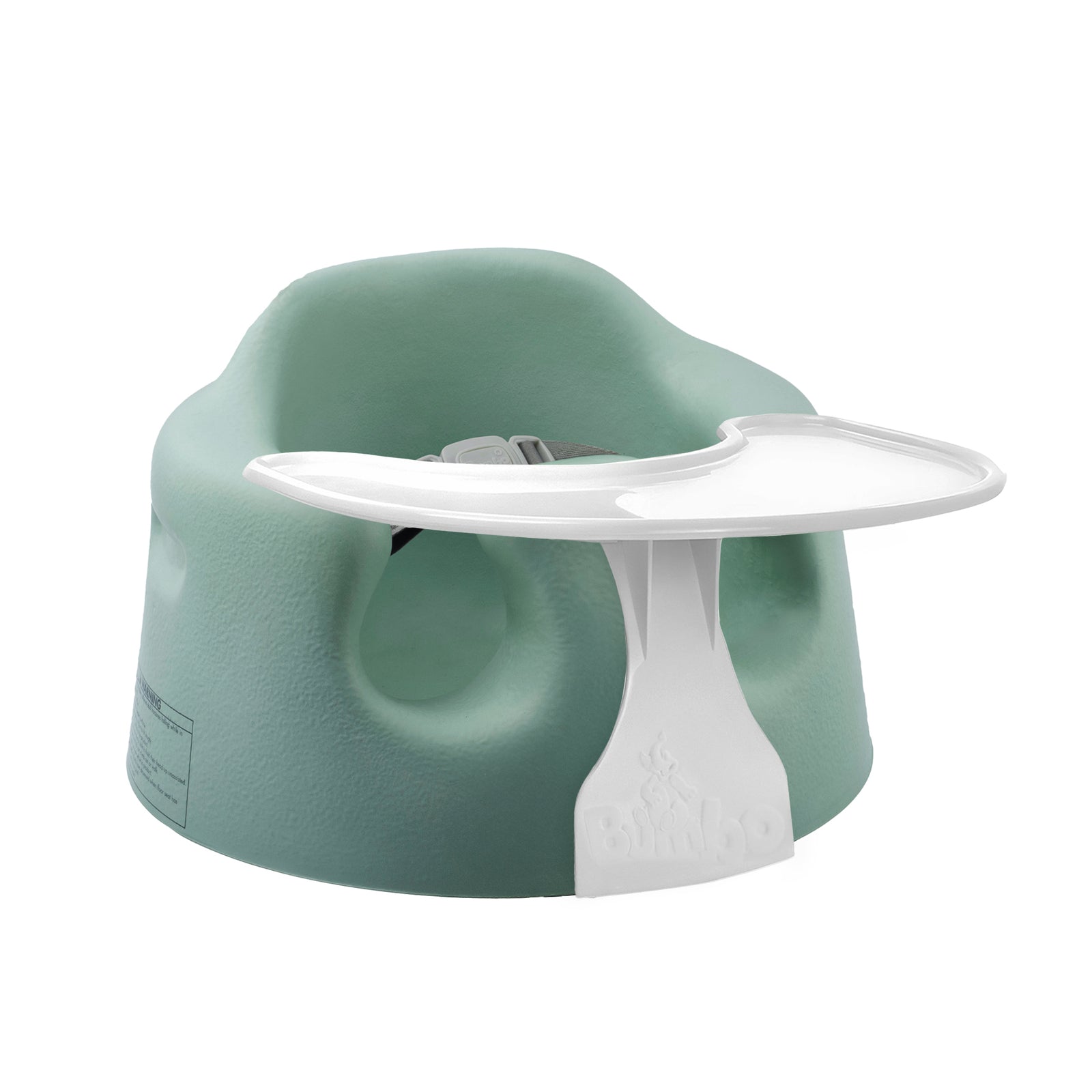 Bumbo Baby Floor Seat, Portable Infant Sit Up Chair w/ Tray Attachment, Hemlock - VMInnovations