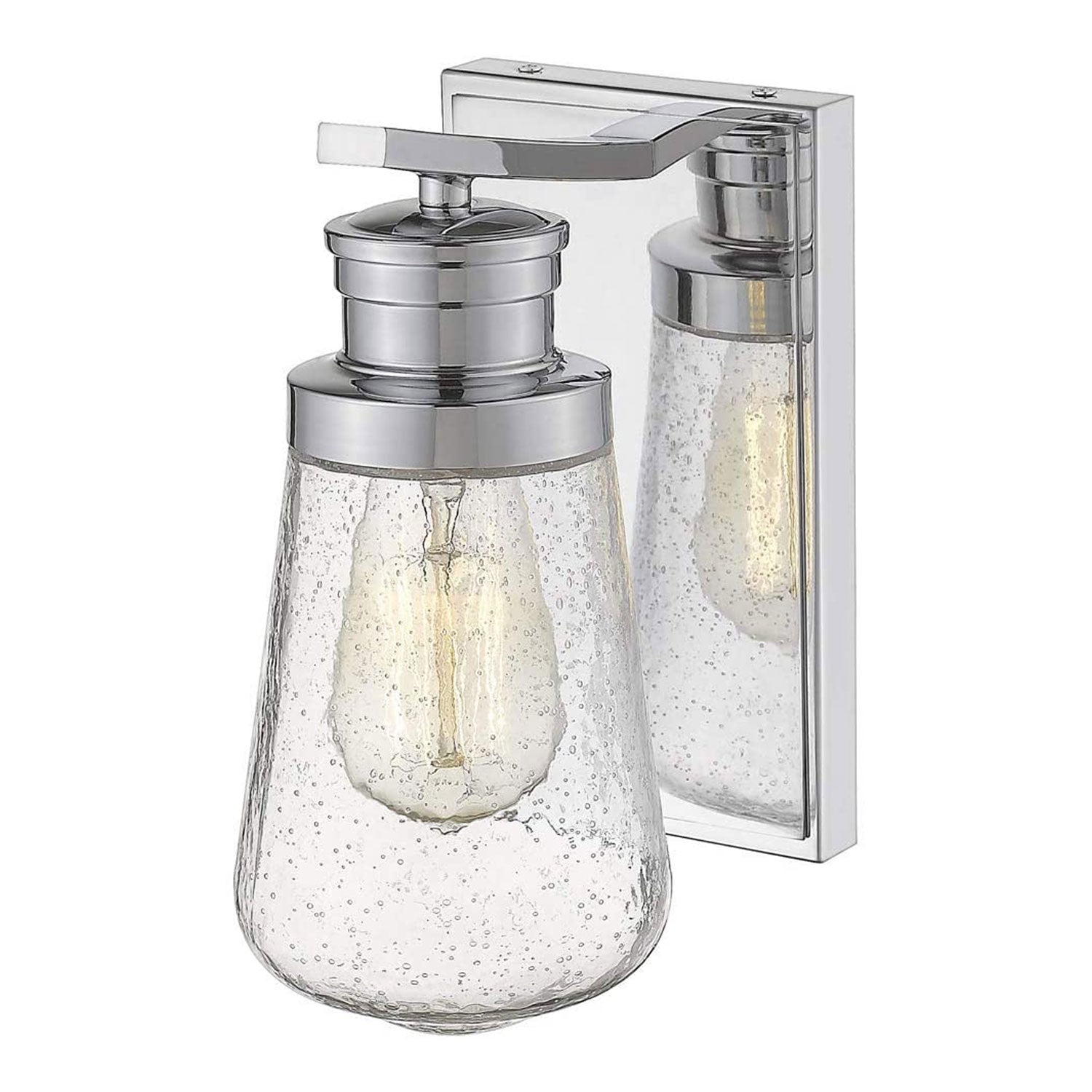Z-Lite 1928-1S-CH Gaspar 5-Inch 1 Light Wall Sconce Light w/ Clear Shade, Chrome