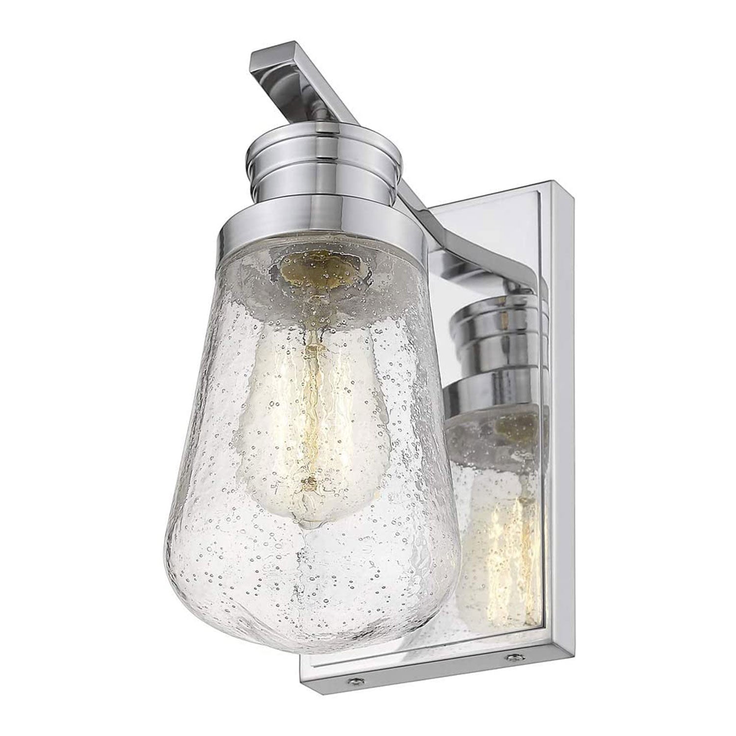 Z-Lite 1928-1S-CH Gaspar 5-Inch 1 Light Wall Sconce Light w/ Clear Shade, Chrome