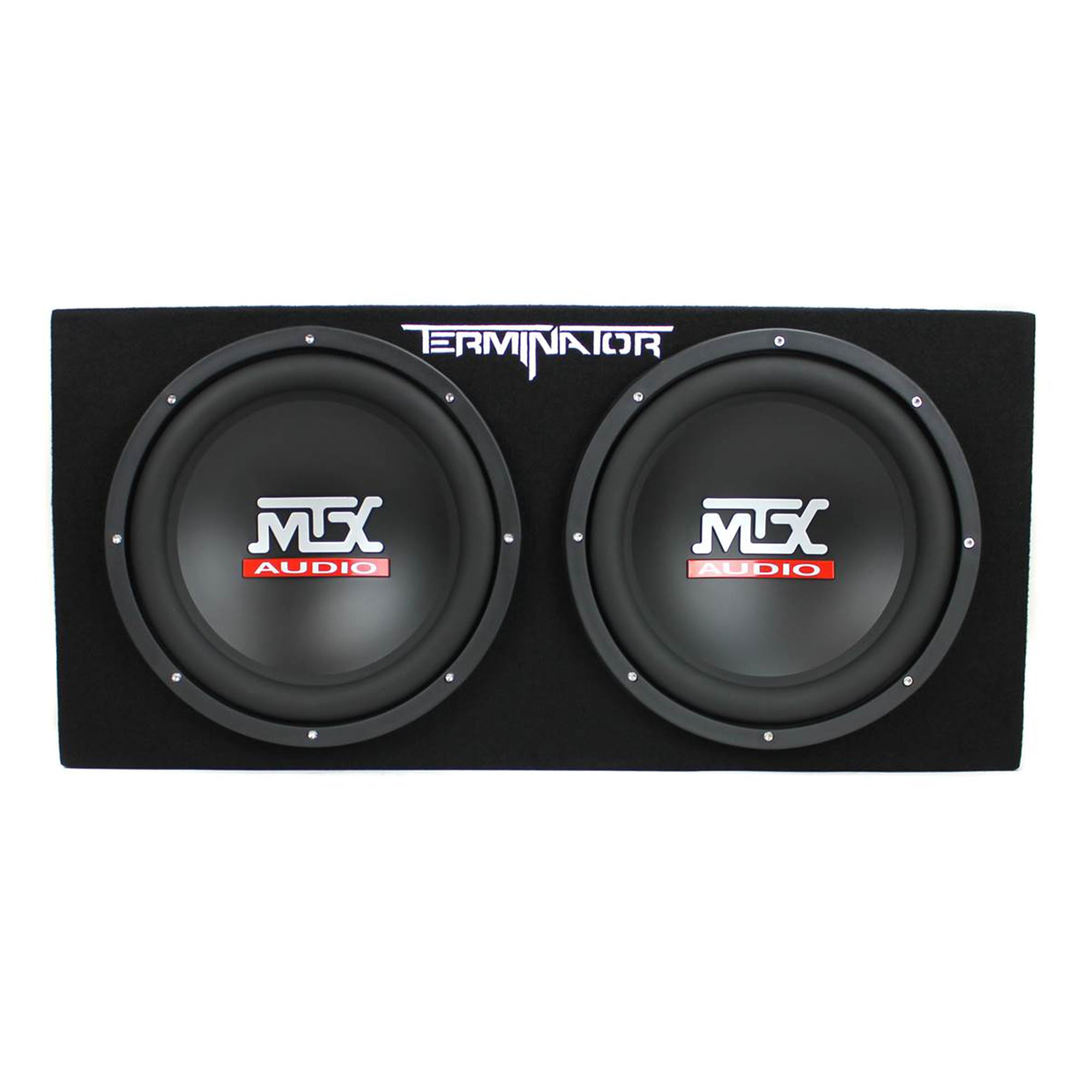 MTX 12" Dual Loaded Car Subwoofer w/ Sub Box, Amplifier, & QPower Wiring Amp Kit - VMInnovations