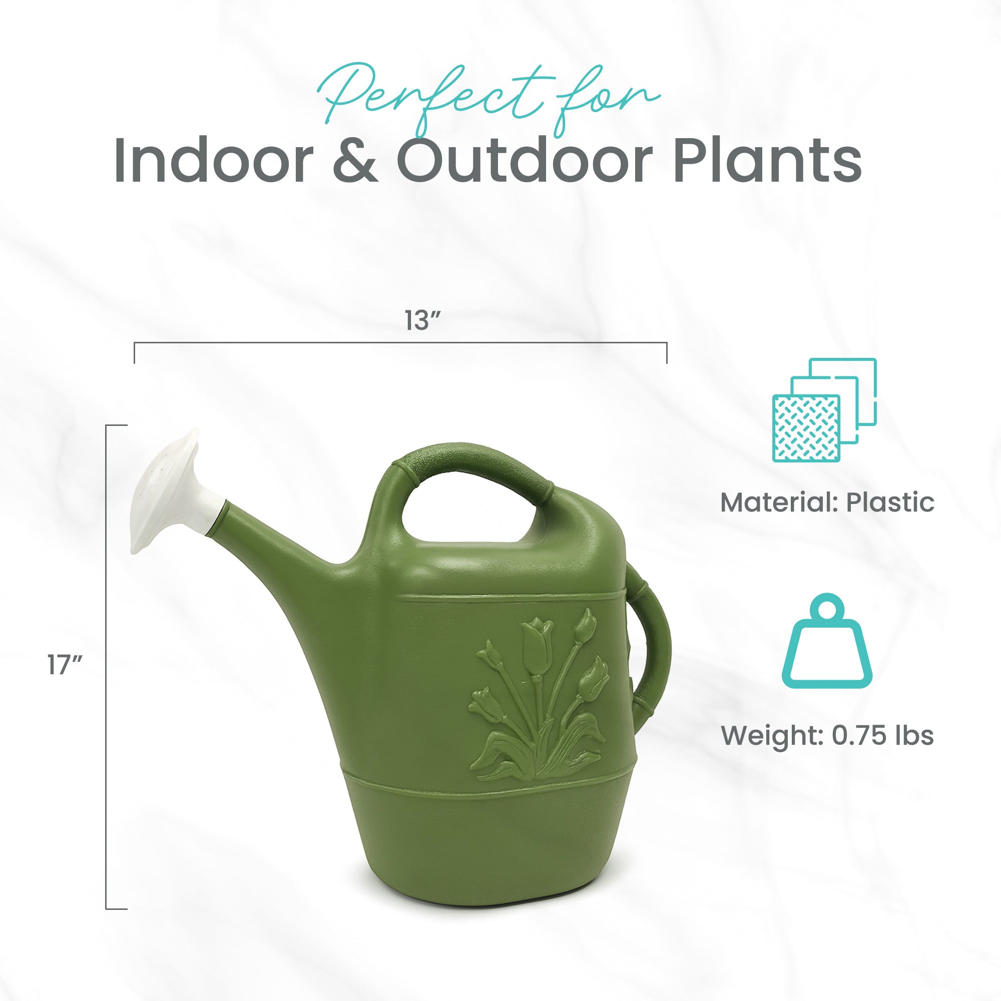 Union Products 63068 Plants & Garden 2 Gallon Plastic Watering Can, Sage Green