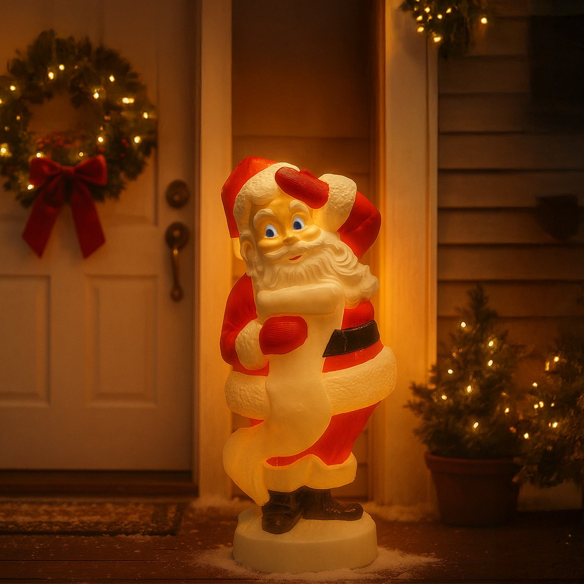 Union Products 75180 43" Tall Santa Claus Light Up Statue Holiday Festive Decor