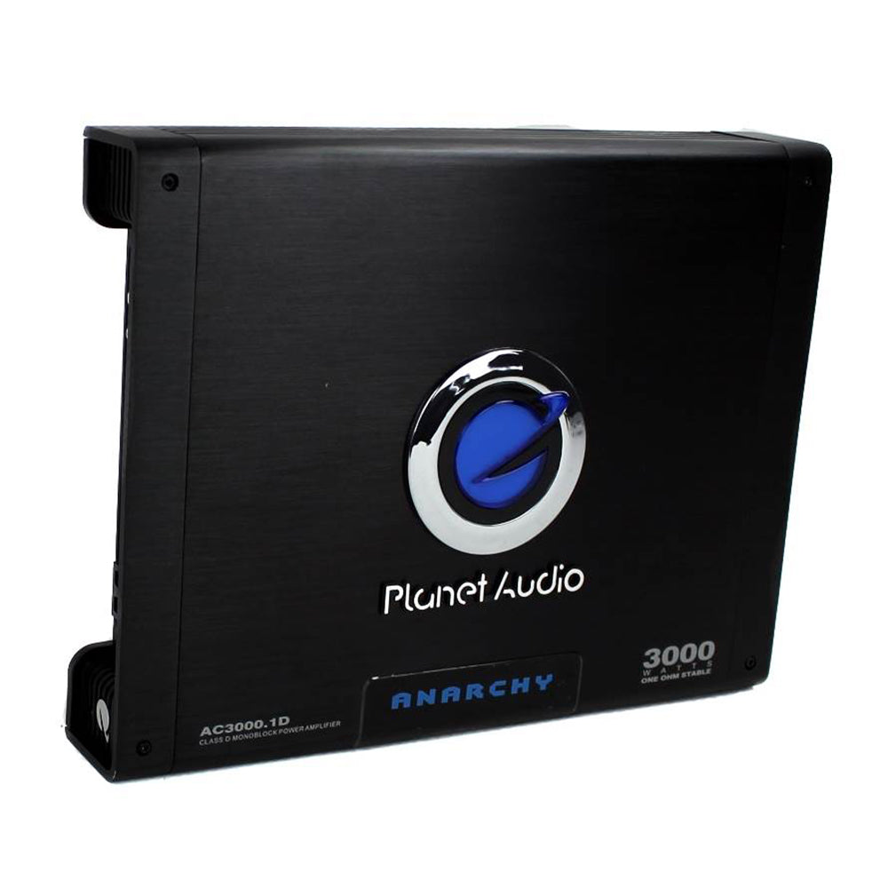 Planet Audio 3000W Mono Class D MOSFET Power Car Amplifier & Remote (4 Pack)