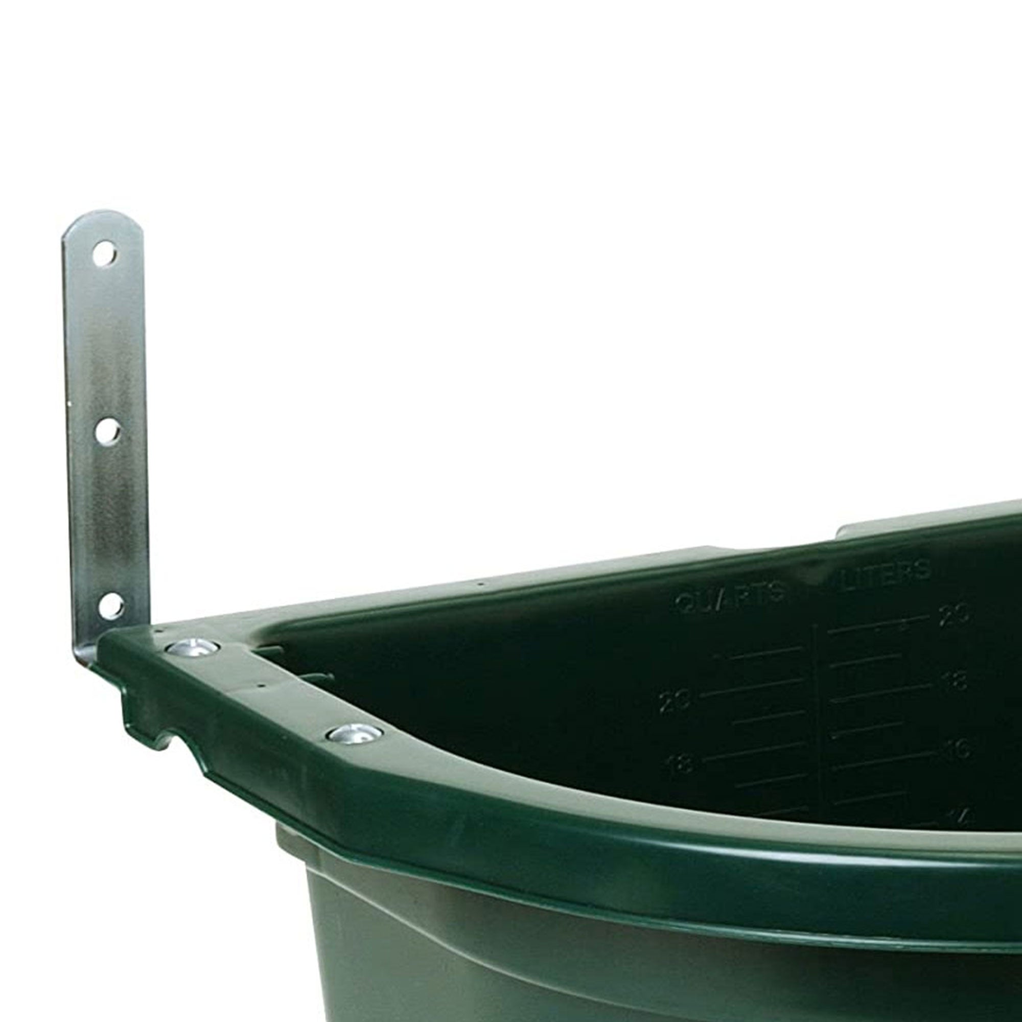 Little Giant 20 Quart Mountable Plastic Fence Feeder Bucket, Green (Open Box) - VMInnovations