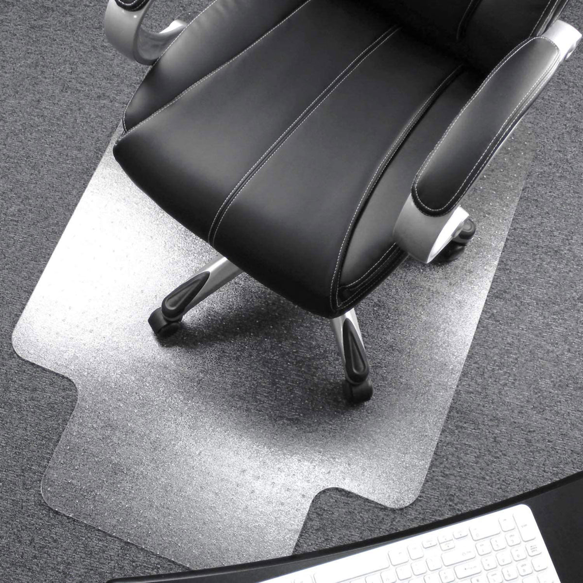Floortex Solutions Ultimat 48x53 Inch Office Floor Chair Mat with Lip (Open Box)