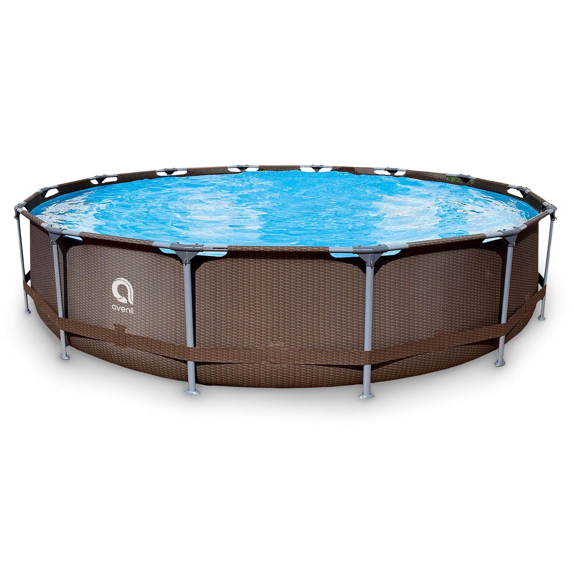 JLeisure Avenli 15 Foot x 33 Inch Steel Frame LamTech Above Ground Swimming Pool - VMInnovations