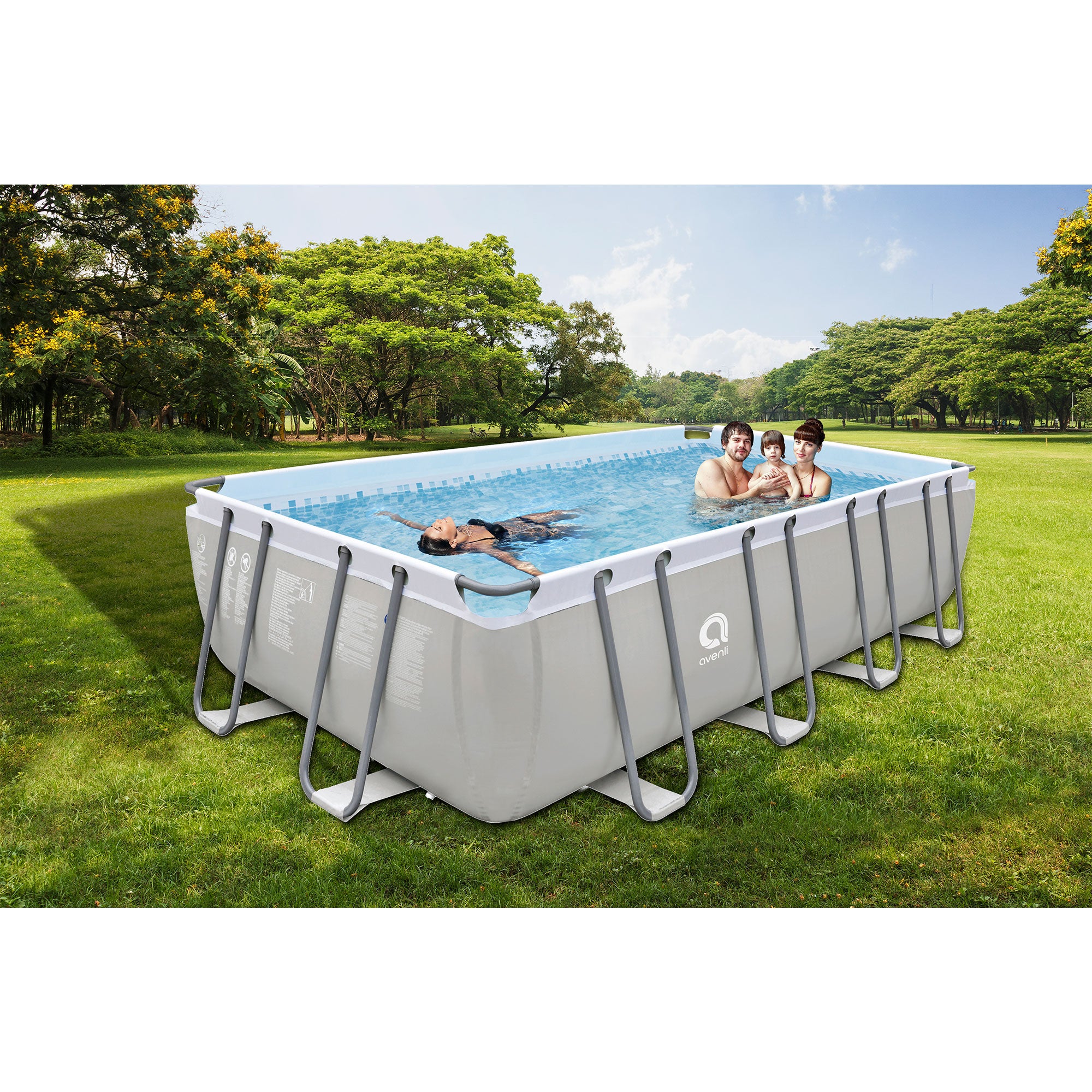 JLeisure 17776 18 x 10 Foot Above Ground Rectangular Swimming Pool (For Parts) - VMInnovations