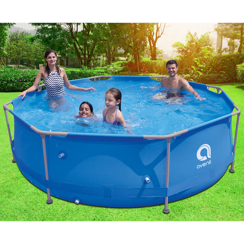 JLeisure Avenli Frame Round 9 Foot Wide 30 In Tall 1,158 Gal  Pool (Open Box)