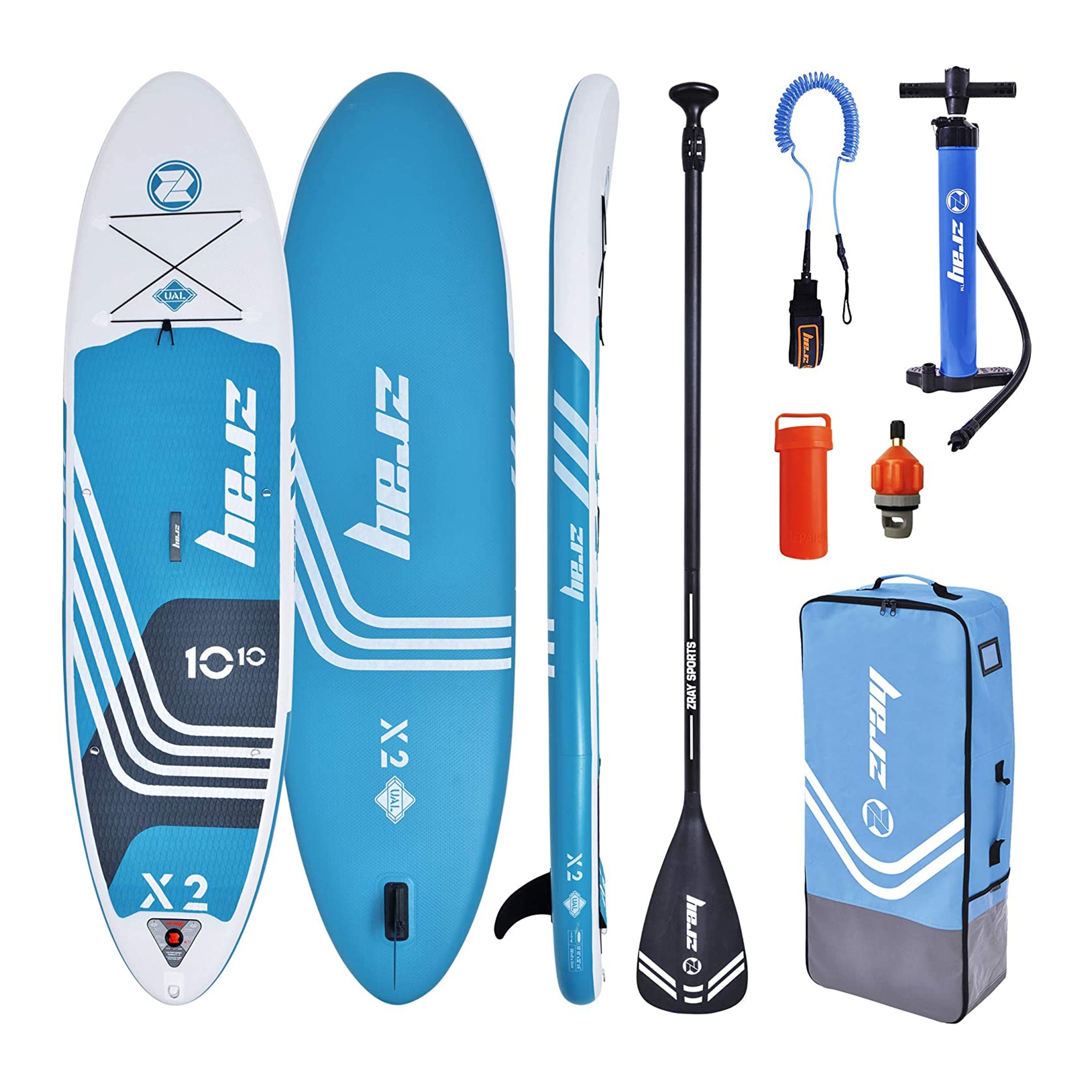 Zray 10'10" X-Rider Deluxe X2 Inflatable All Around Paddle Board Kit (Open Box) - VMInnovations