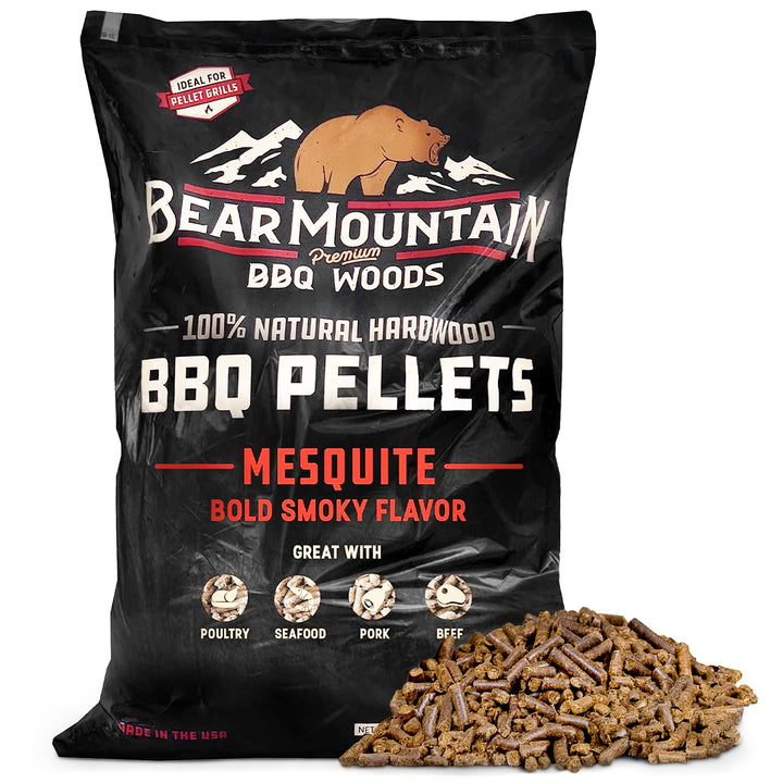 Bear Mountain BBQ Premium All Natural Wood Mesquite Smoker Pellets, 40 Pounds