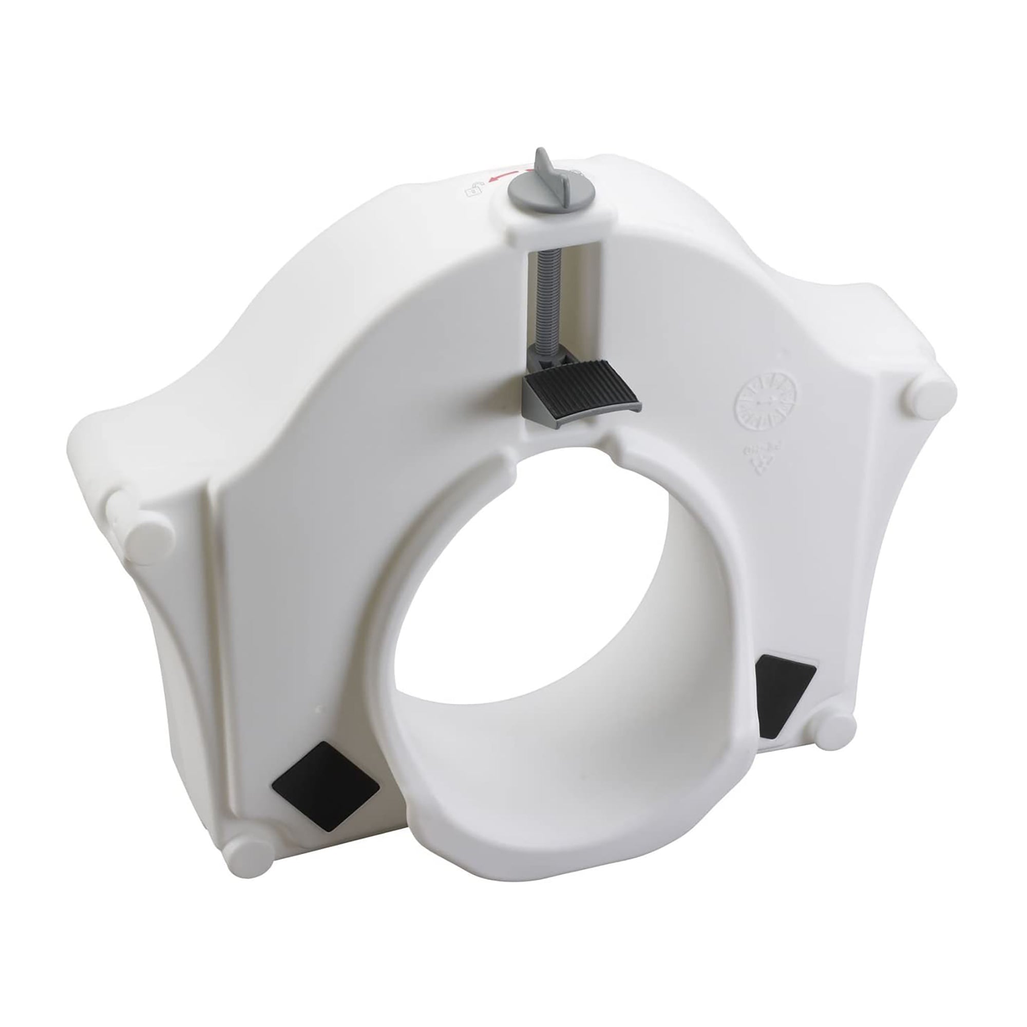 Drive Medical Universal Raised Locking Home Plastic Armless Toilet Seat, White