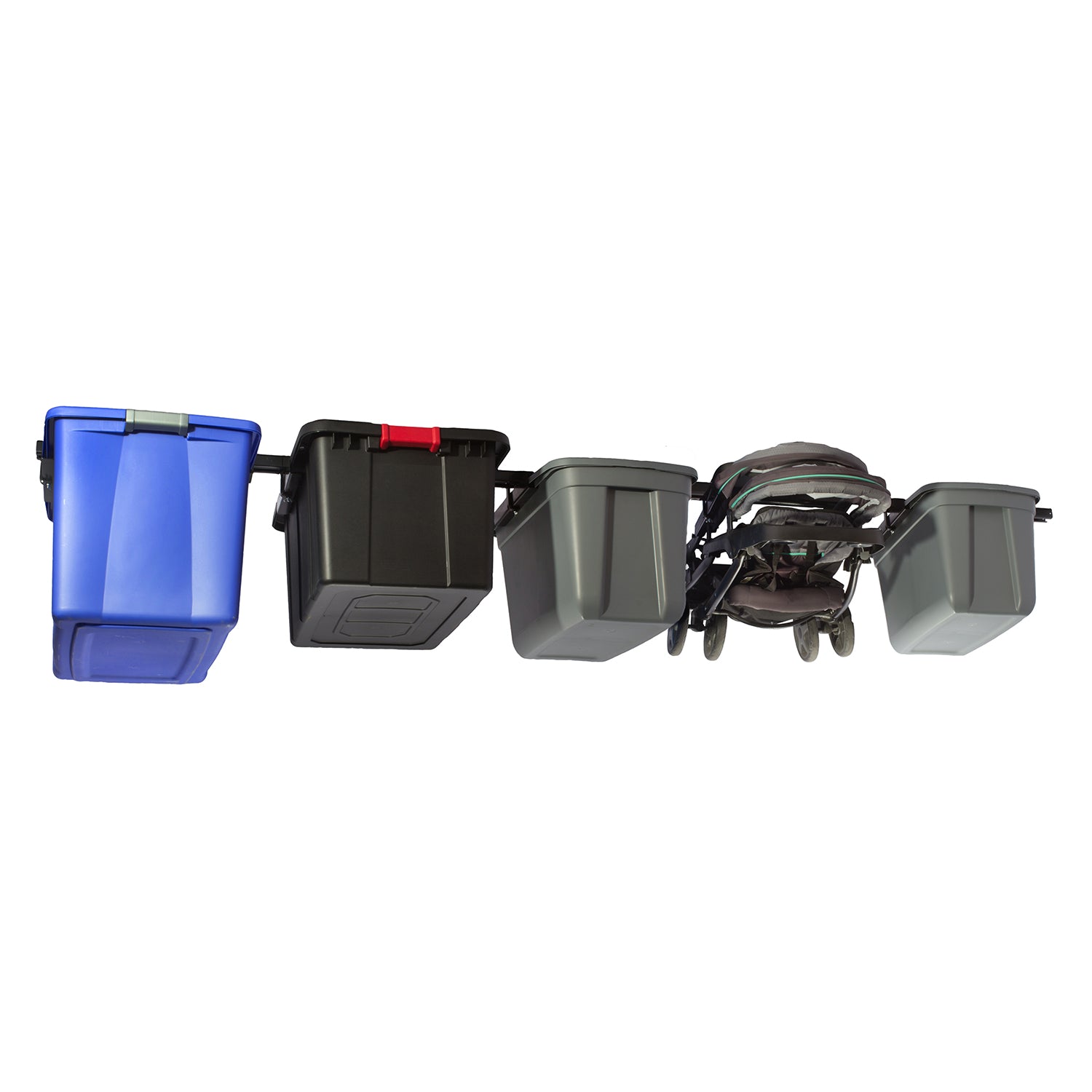 Up-Rite 10 Foot Adjustable Overhead Garage Ceiling Storage Tote Rack (2 Pack) - VMInnovations