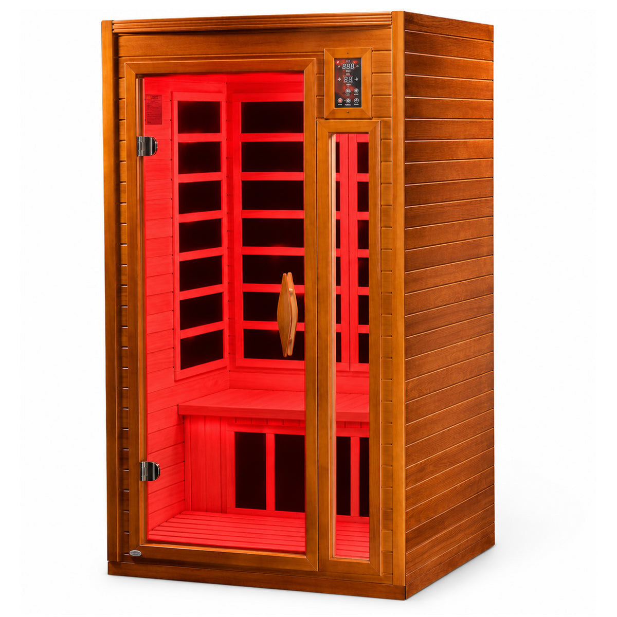 Dynamic Saunas Barcelona 1 to 2 Person Hemlock Wood Infrared Sauna For Home - VMInnovations