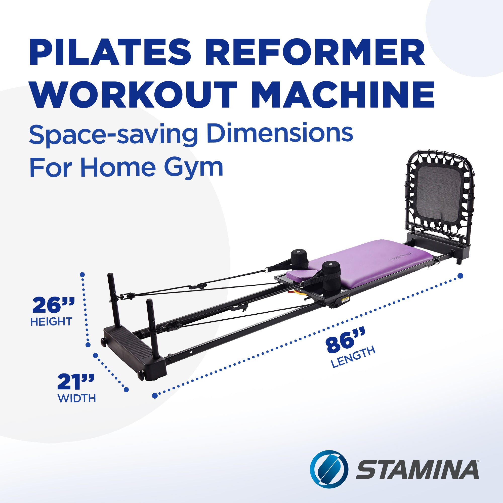 Stamina AeroPilates Reformer Plus Whole Body Resistance Workout System(Open Box)