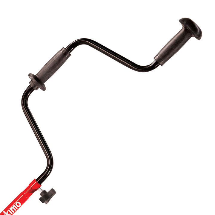 Eskimo HD06 6" Dual Flat Blade Ice Fishing Hand Auger with Blade Protector, Red - VMInnovations