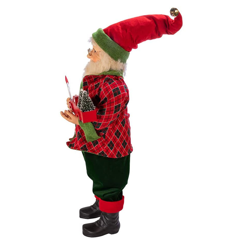 Kurt Adler 37 In Kringles Elf Figurine for Fans and Collectors, Red and Green