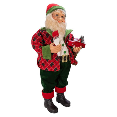 Kurt Adler 37 In Kringles Elf Figurine for Fans and Collectors, Red and Green